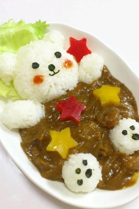 ☆可愛い白くまカレー☆