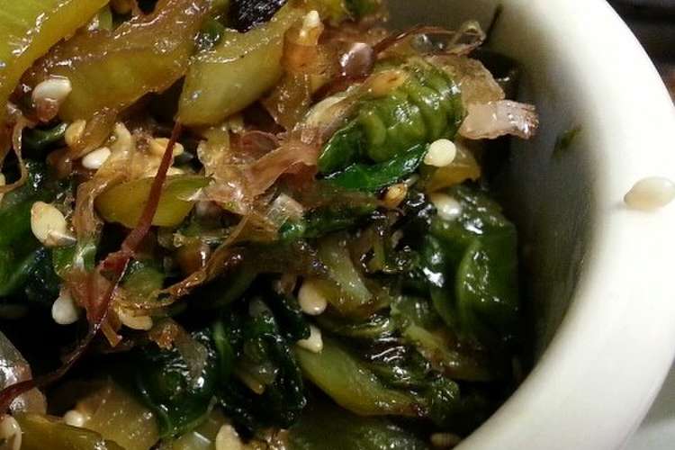 母の味 からし菜漬物の炒め物 レシピ 作り方 By Rynbaskets クックパッド