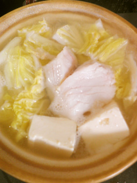 真鱈・豆腐・白菜de三点鍋