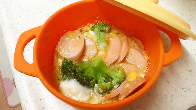 レンジで★魚肉ソーセージの卵とじの写真