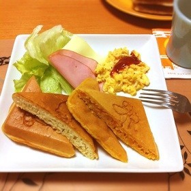 ホットサンドメーカーで粉ミルクパンケーキ
