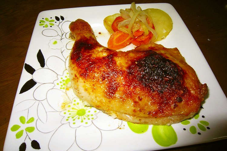骨付き鶏もも肉のローストチキン レシピ 作り方 By レイキーノ クックパッド 簡単おいしいみんなのレシピが359万品
