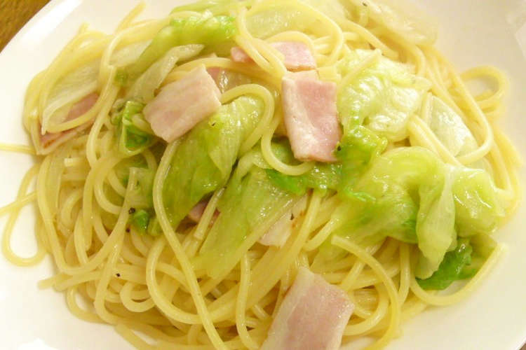 簡単レタスとベーコンのあっさりパスタ レシピ 作り方 By 鳩羽きょう クックパッド 簡単おいしいみんなのレシピが352万品