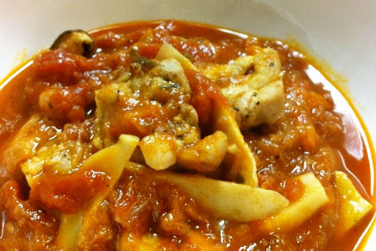 簡単アレンジ チキンのトマト煮込み風 レシピ 作り方 By Fukiko クックパッド 簡単おいしいみんなのレシピが360万品