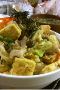 獅子座が作る豆腐チャンプルー