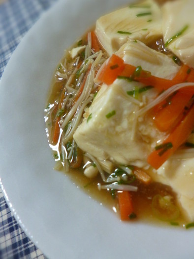 和風・豆腐の野菜あんかけの写真