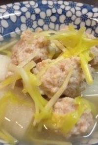 長芋と鶏団子スープ