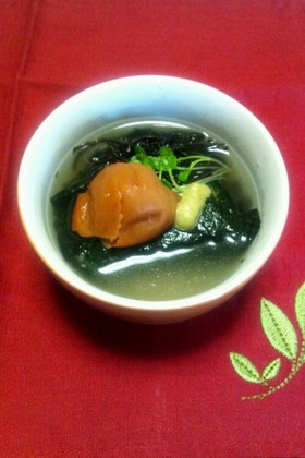 **コンビニおにぎりのお茶漬け**