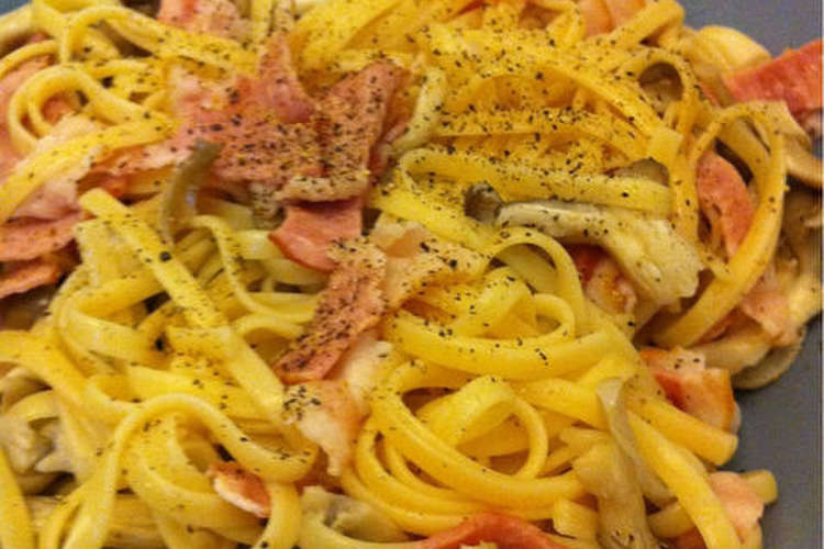 レンジで作るベーコンときのこのパスタ レシピ 作り方 By ねこじゃらん クックパッド