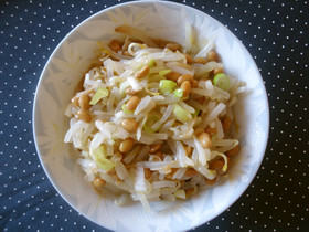 もやしねぎ納豆