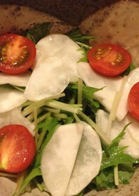 蕪と水菜のサラダ