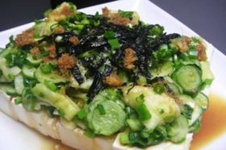 きゅうりとなすの美味しい冷奴 レシピ 作り方 By お茶丸 クックパッド 簡単おいしいみんなのレシピが371万品