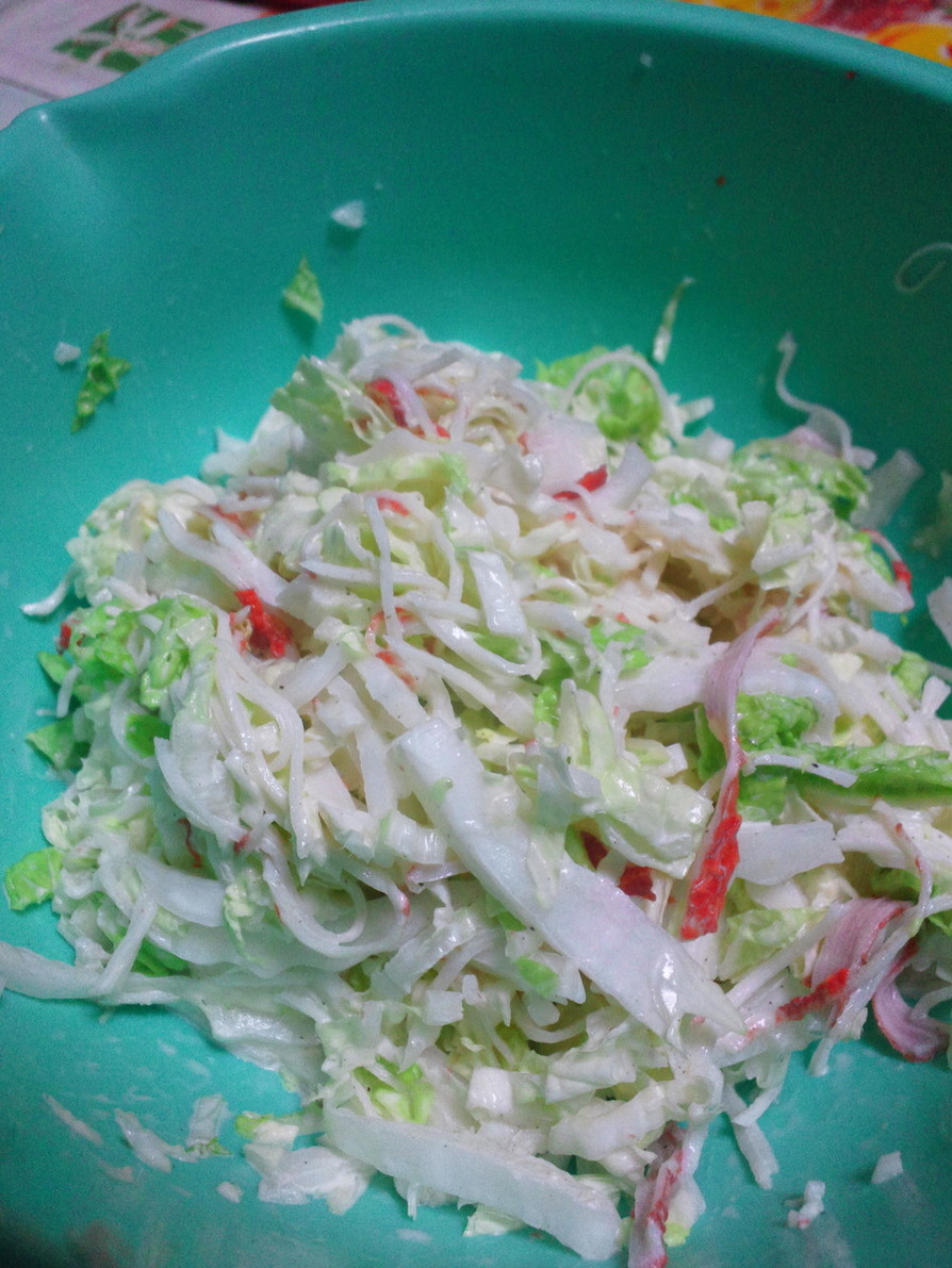 調味料２つ！ワンボウルの白菜サラダ！の画像