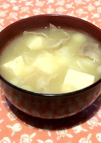 薩摩汁（シンプル温か白味噌とん汁）