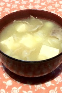薩摩汁（シンプル温か白味噌とん汁）