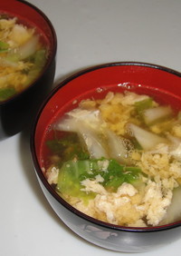 [簡単]白菜と玉子の中華風スープ