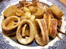 イカとにんにくのスタミナ炒め煮