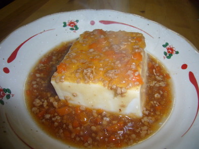 豆腐のひき肉あんかけの写真