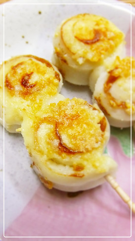 簡単♪ちくわ*マヨ粉チーズ焼き♡