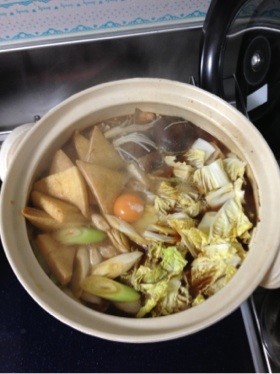 おでんの残りで味噌煮込みうどん