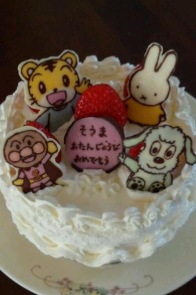 キャラチョコ ☆バースデーケーキの写真