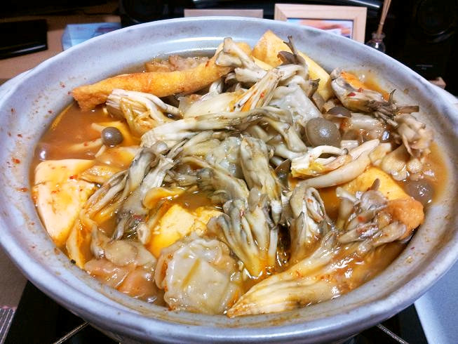 豆腐ときのこのダイエットキムチ鍋の画像