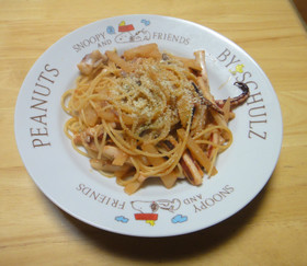 【塩麹】いかとじゃがいものトマトパスタ