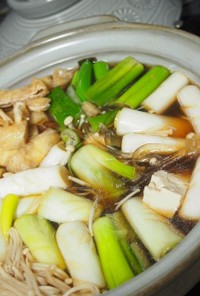 ねぎま鍋風☆彡鶏団子の寄せ鍋