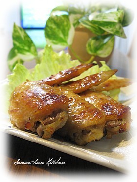 塩麹入り♪手羽先の香味焼き