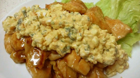 塩麹鶏むねで★タルタルたっぷり照り焼き