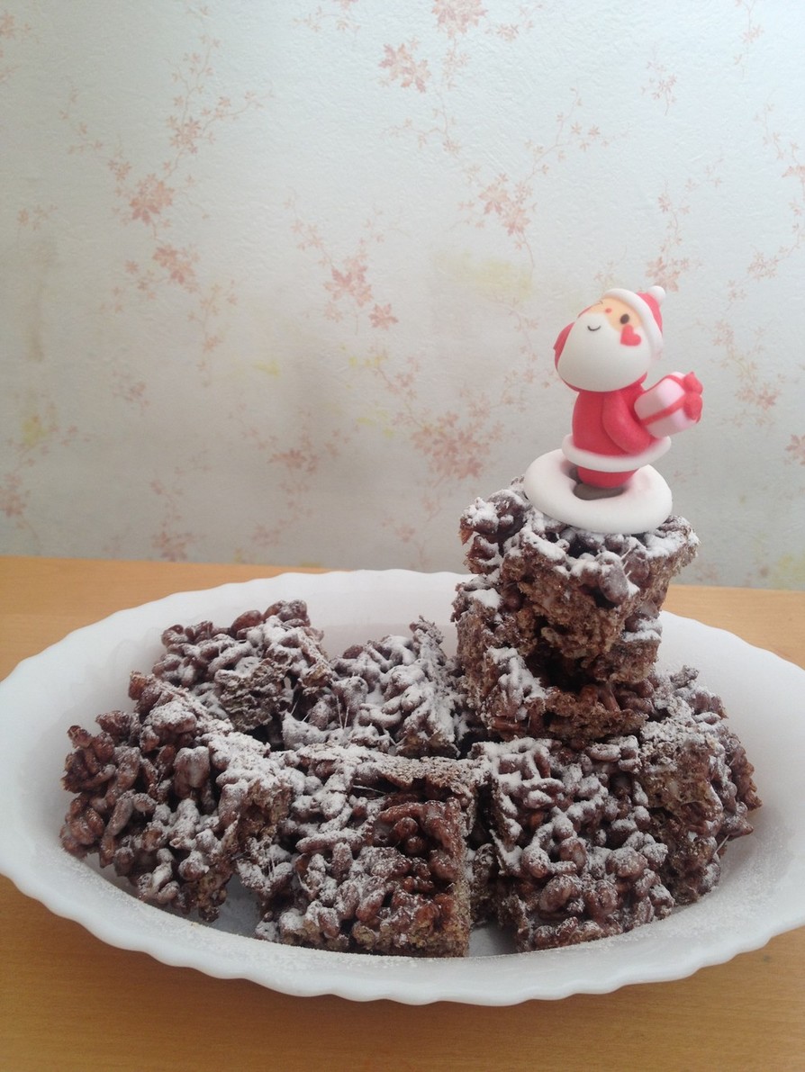 チョコクリスピーで☆クリスマスのお菓子☆の画像