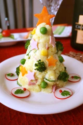 ポテトサラダdeクリスマスツリー