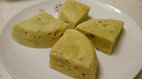 レンジでもっちりバナナケーキ(蒸しパン)