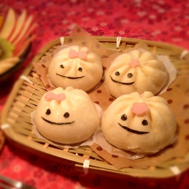 キャラ弁にも 簡単かわいい肉まん レシピ 作り方 By ひのちゃんママ クックパッド 簡単おいしいみんなのレシピが358万品