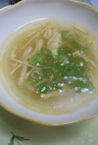 ささっとスープ-(乾燥エノキと香味）