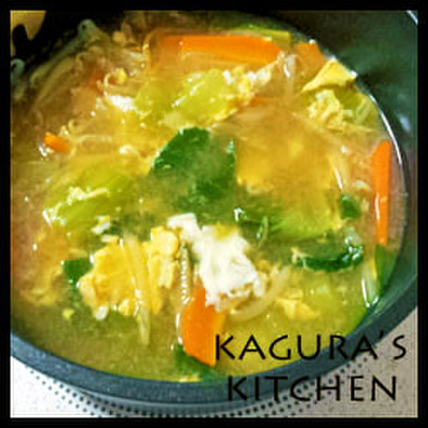 冷え性改善スープ２：チンゲン菜の卵スープの写真