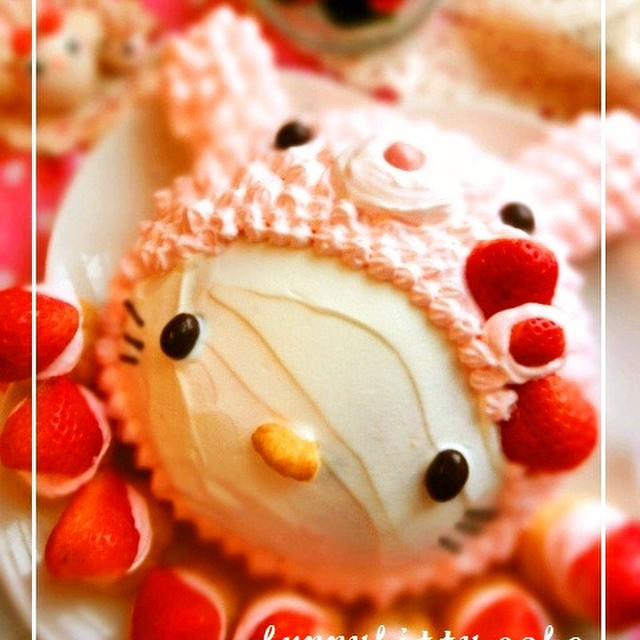 うさぎ キティちゃんケーキ レシピ 作り方 By いちごぱぴこ クックパッド
