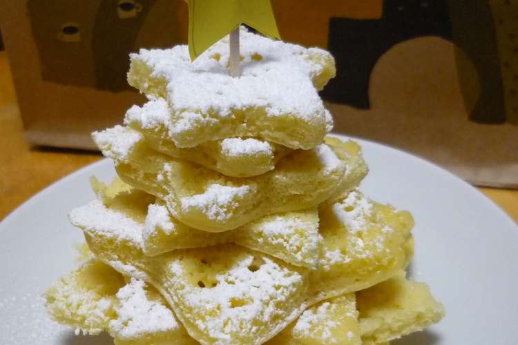 ホットケーキのツリーでクリスマス気分 レシピ 作り方 By 結女都 クックパッド 簡単おいしいみんなのレシピが350万品