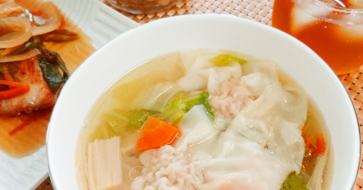 野菜たっぷりワンタンスープ レシピ 作り方 By トーイまま クックパッド