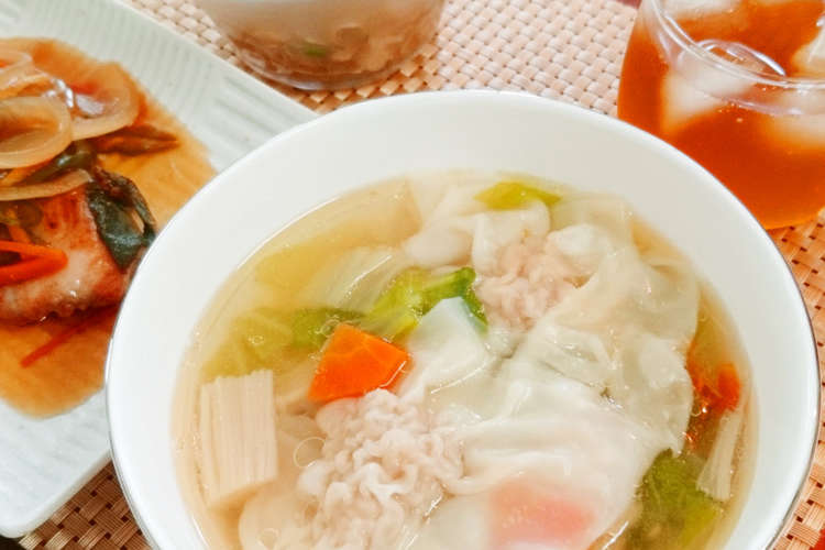 野菜たっぷりワンタンスープ レシピ 作り方 By トーイまま クックパッド
