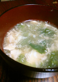 白菜と卵のスープ