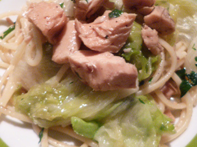 バンビ ノのレタスとツナのパスタ レシピ 作り方 By Lapinounou クックパッド