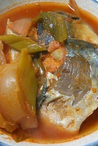韓国の鯖煮込み(辛うま)