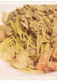 簡単♥ツナとえびの和風パスタ