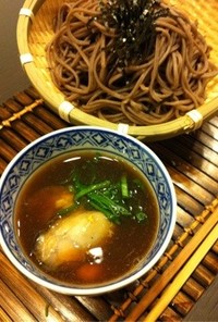 冬に食べたいざる蕎麦〜牡蠣あんのつゆ〜