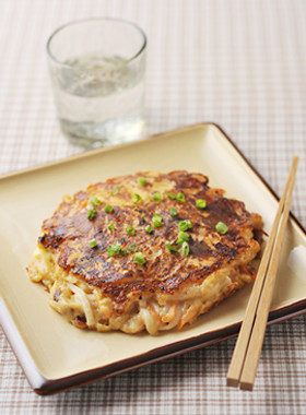 しゃきしゃき大根の味噌チーズお好み焼き