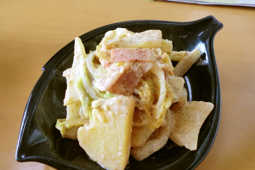 白菜とじゃがいもの味噌マヨサラダ☆の画像