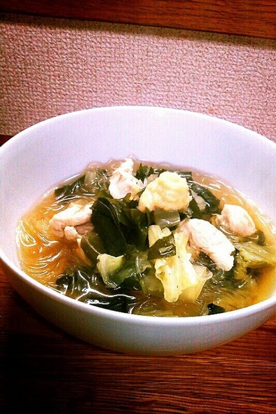 春雨スープ♡鶏だし生姜の写真