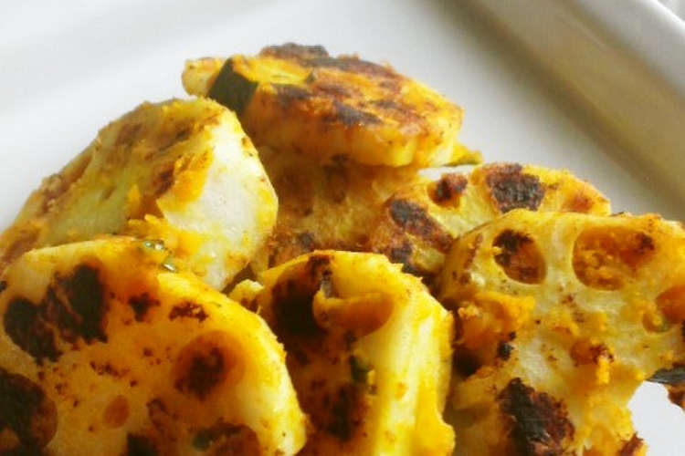 れんこんの穴からかぼちゃ 焼き レシピ 作り方 By Ayumin555 クックパッド 簡単おいしいみんなのレシピが358万品