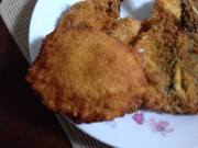 揚げ物の残りでドーナツの写真